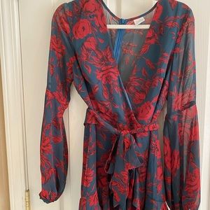 Floral long sleeve dress